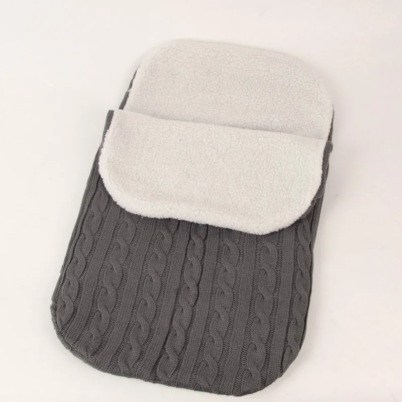 

Newborn Baby Winter Stroller Wrap Blanket Footmuff Thick Warm Knit Crochet Sleeping Bags Toddler Little Baby Sleep Sack