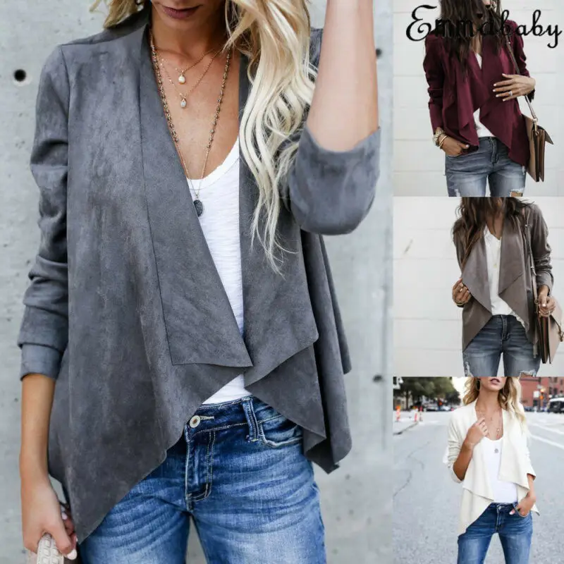 Женская куртка из искусственной замши одежда женская повседневная пальто