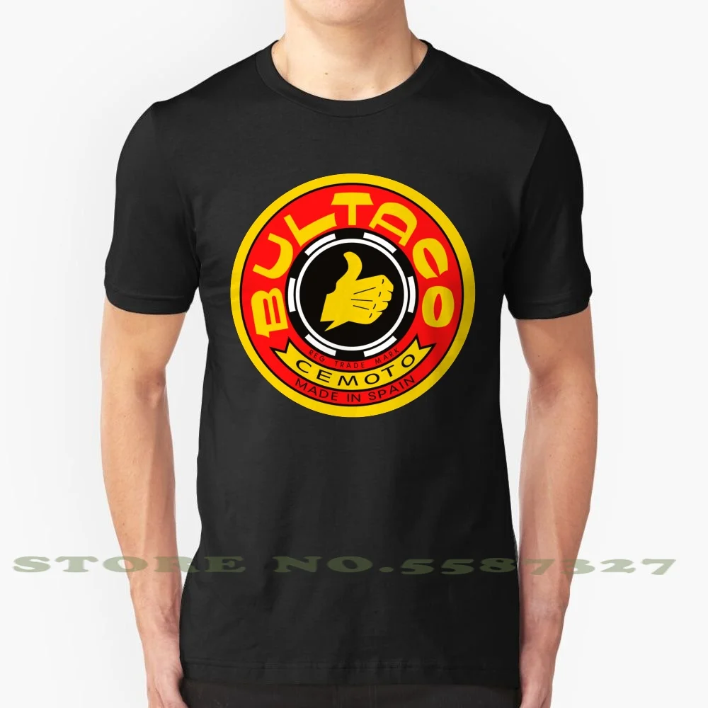 Модная Винтажная Футболка Bultaco с логотипом мотоцикла футболки для мотокросса