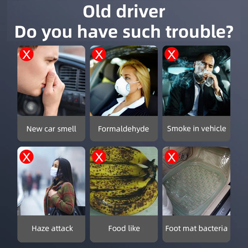 Автомобильный очиститель воздуха Электрический освежитель мини с USB ионизатор