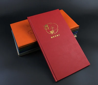 red 8P Папка для меню ресторана на заказ, маленькая MOQ папка меню для отеля - Цвет: red 8P