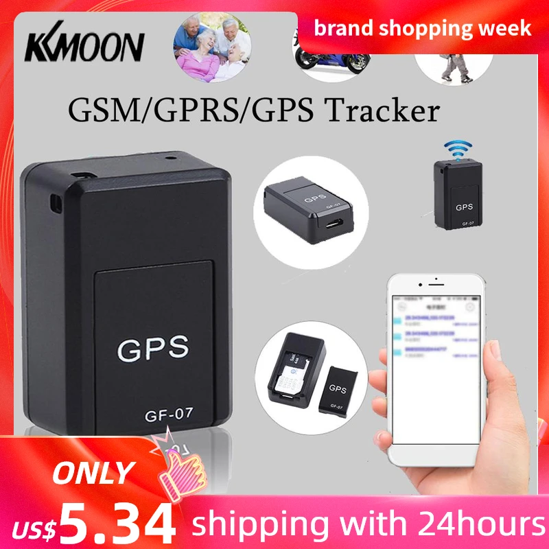 Автомобильный мини gps-Трекер KKMOON GF07 GSM/GPRS с автоматической зарядкой в режиме