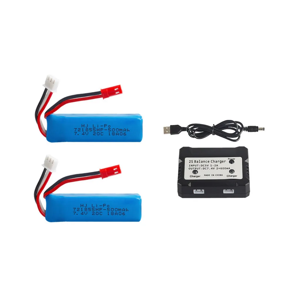 Аккумулятор Lipo 7,4 В для WLtoys A202 A212 A222 A232 A242 A252 4WD RC автомобильные запчасти 2s 7,4 в 500 мАч аккумулятор с зарядным устройством