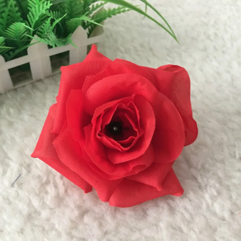 Роза голова Шелковая искусственная цветок свадьба предметы интерьера DIY ВЕНОК