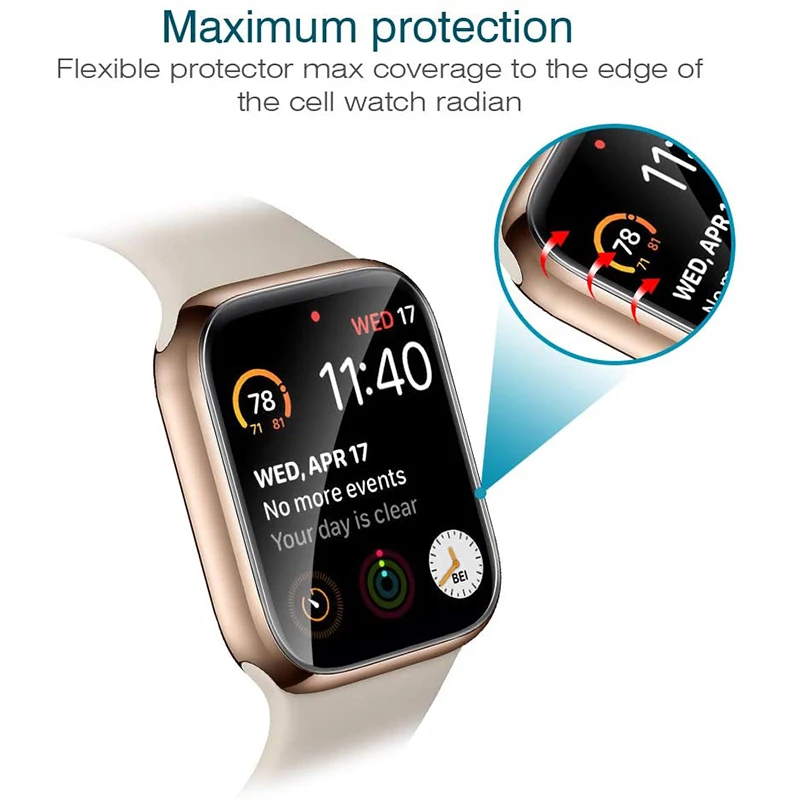 3 шт. Защитная Гидрогелевая пленка для Apple Watch SE Series 6 5 4 44mm 40mm 2 1 42mm 38mm (не стекло)