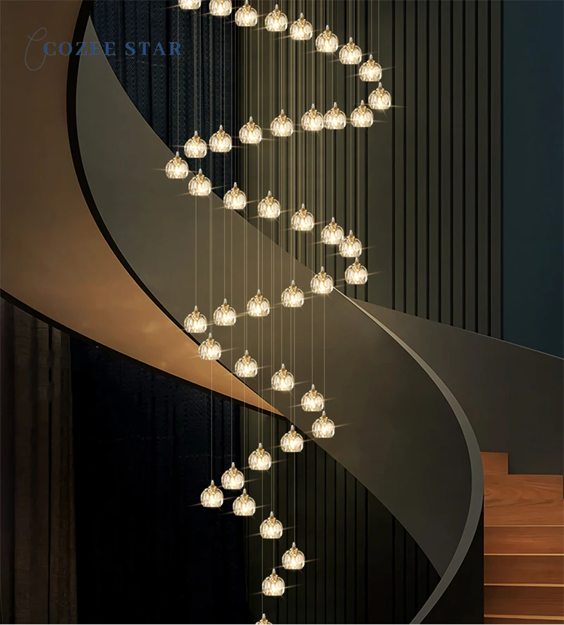

Luxury LED Chandeliers Lighting Modern Ball Crystal Pendant Hanging Lamp Home Decoration Kitchen Bedroom Living Room Chandeliers