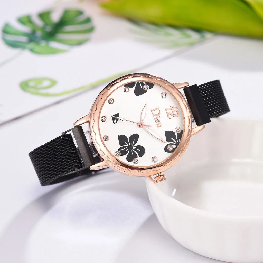 Fashion Simple Ladies Watch Women Cool Butterfly Flying Dance Dial Quartz Mesh Stainless Steel Belt Watches часы женские Gift /d |