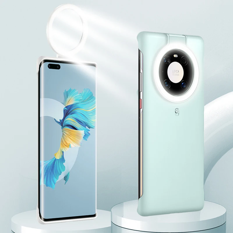 

For HUAWEI Mate 40 30 Pro LED Selfie Ring Flash Fill Light Portable Flash Camera Phone Case Cover Flashlight Reverse Charging