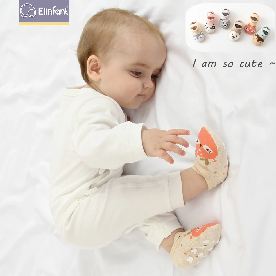 

Elinfant От 0 до 3 лет милые осенние/Весенние/летние детские носки унисекс