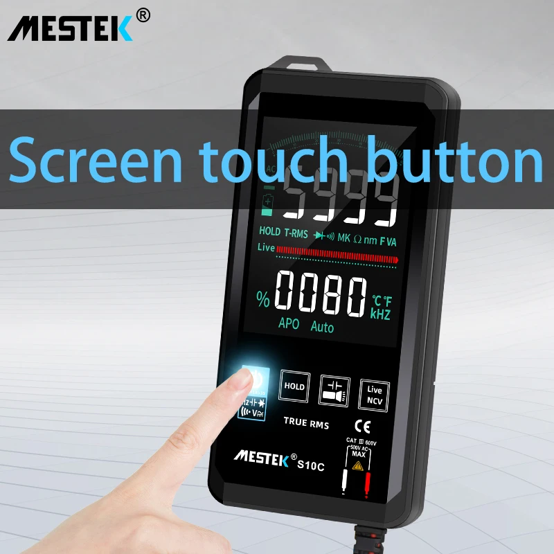 MESTEK мультиметр Smart Touch Экран DC аналоговая панель истинный среднеквадратичный
