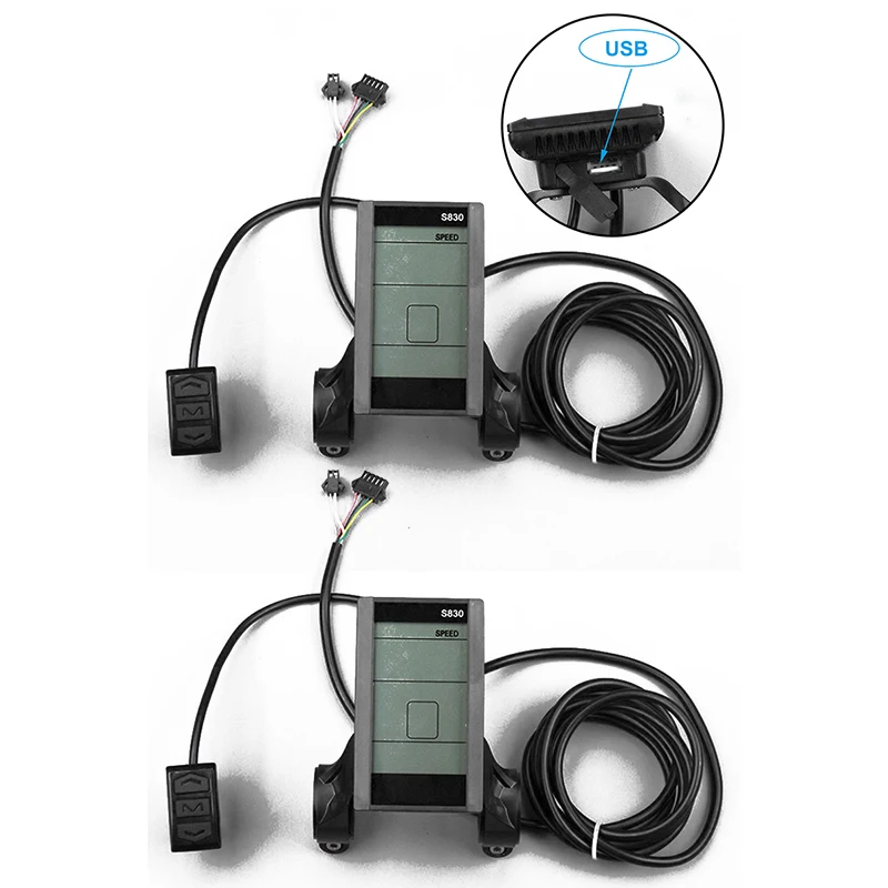 

EBike Electric Bicycle Speedometer Wired Waterproof Bicycle 36/48V S830 Odometer Bicycle Multifunctional LCD Backlight Display