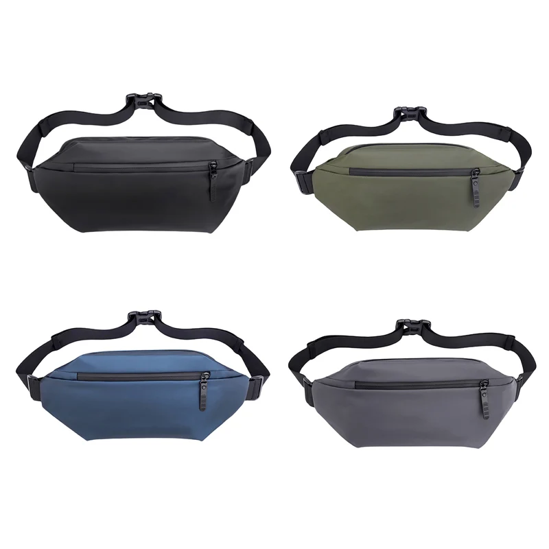 

Outdoor Chest Bag Nylon Adjustable Multiple-Use Waist Belt Pouch Shoulder Bag with Zipper for Sports Travel 4 Colors