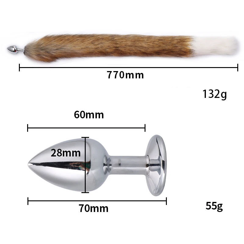 Анальная пробка Искусственная лиса пушистая стимуляция секс-игрушки для мужчин