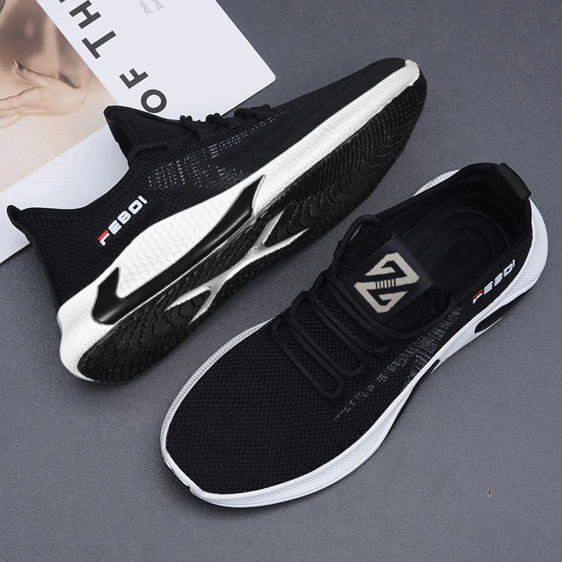 

Spring Autumn Men Mesh Breathable Sneakers Casual Lace-up Lightweight Running Shoes Comfortable Black Sneakers Zapatillas Hombre