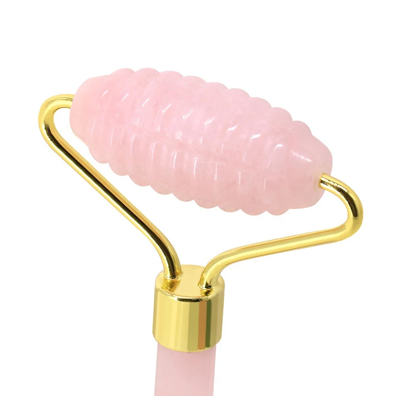 

Natural Rose Quartz Jade Roller Set Real Jade Gouache Scraper Jade Massager Gua Sha Board Facial Massager Face Massage Roller