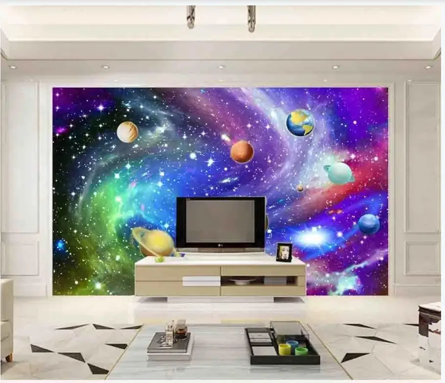 Пользовательские фото обои 3d фрески Космическая Звезда солнечная система