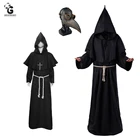 Чумного доктора костюмы для детей косплей-монах аниме стимпанк маски Хэллоуин костюмы для детей Кристиана ведьма латексные карнавальные