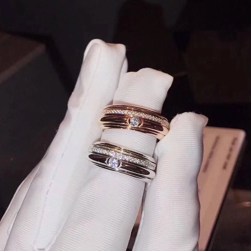 Вращающееся кольцо известного бренда обручальное вращающееся с кубическим