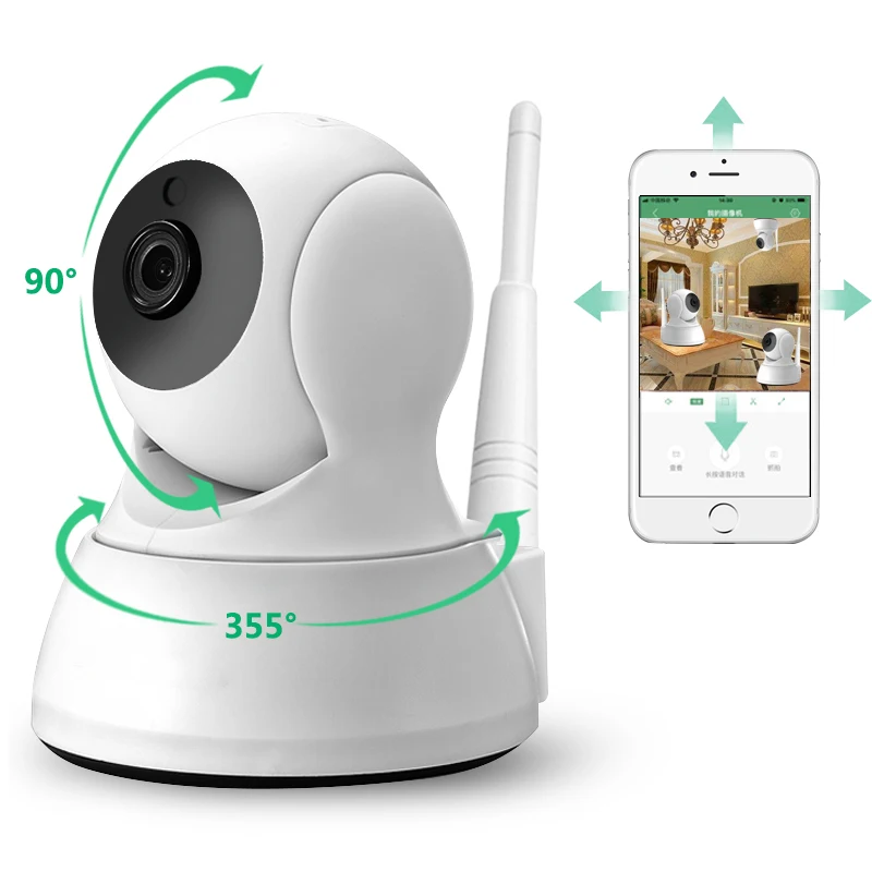 720P Home Security IP Camera Two Way Audio Wireless Mini 1MP Night Vision CCTV WiFi Baby Monitor for YCC365plus | Безопасность и