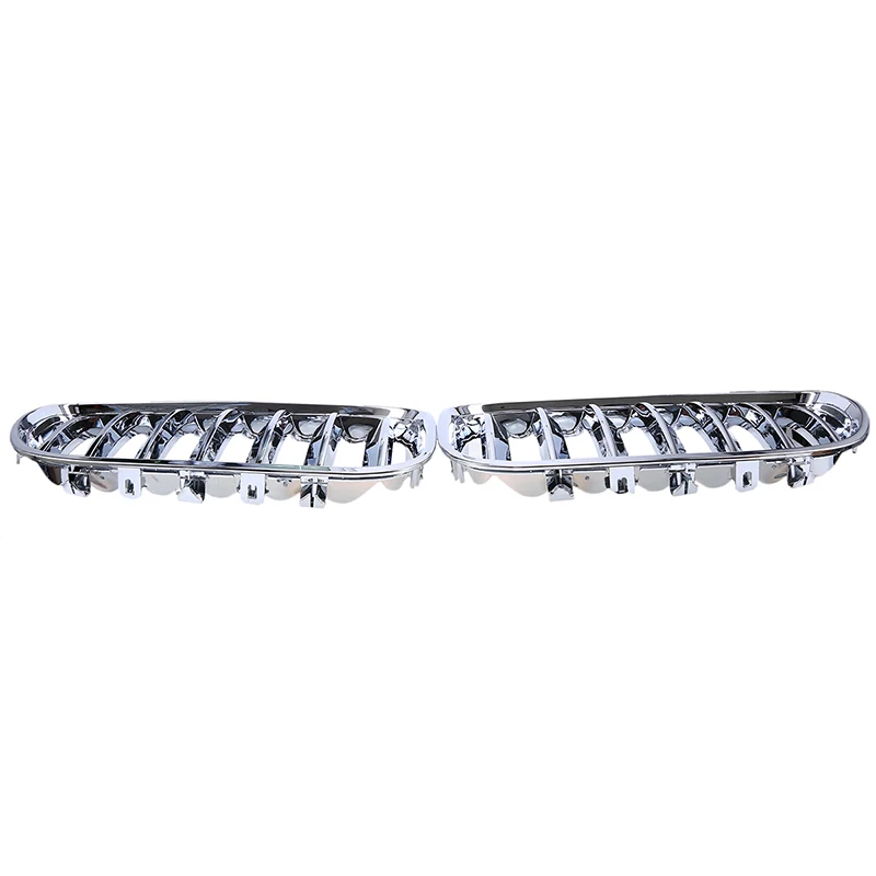 

POSSSBAY 2pcs Chrome Front Center Wide Kidney Hood Grille 51137113733 for BMW X5 E53 3.0d/3.0i/4.4i/4.8is 2003-2007 Facelift