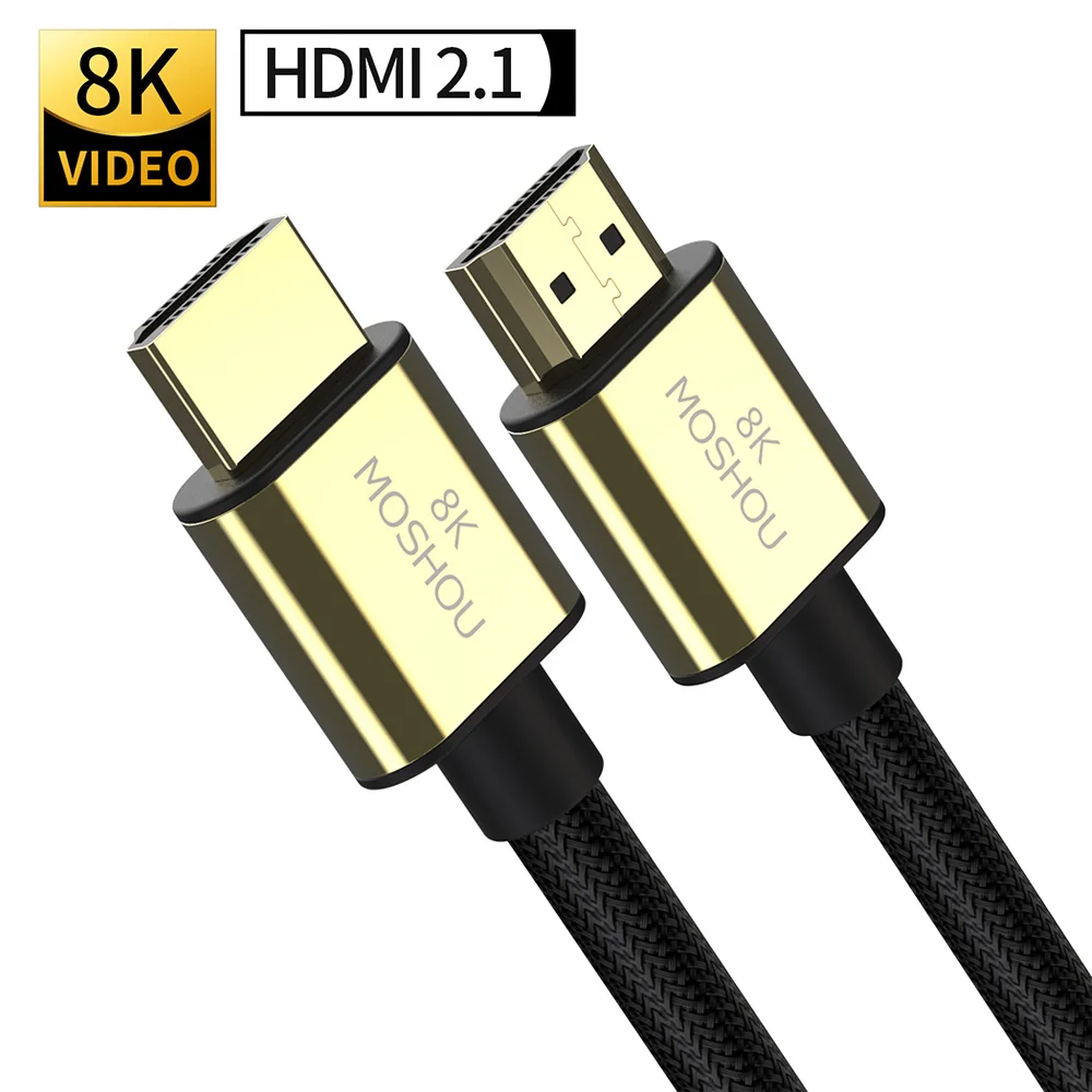 HDMI 2.0b 2,1 кабели MOSHOU 8K 4K 60Hz MOSHOU 48 Гбит/с ARC высокой четкости видео шнур для усилителя ТВ