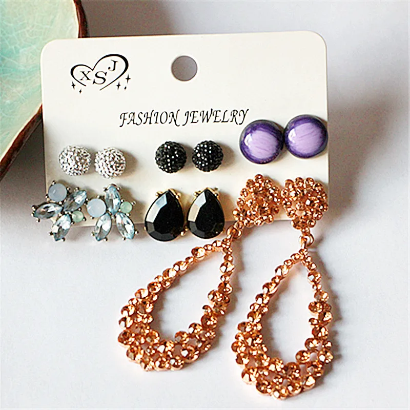 Новые модные женские Украшения оптовая продажа набор красивых сережек для