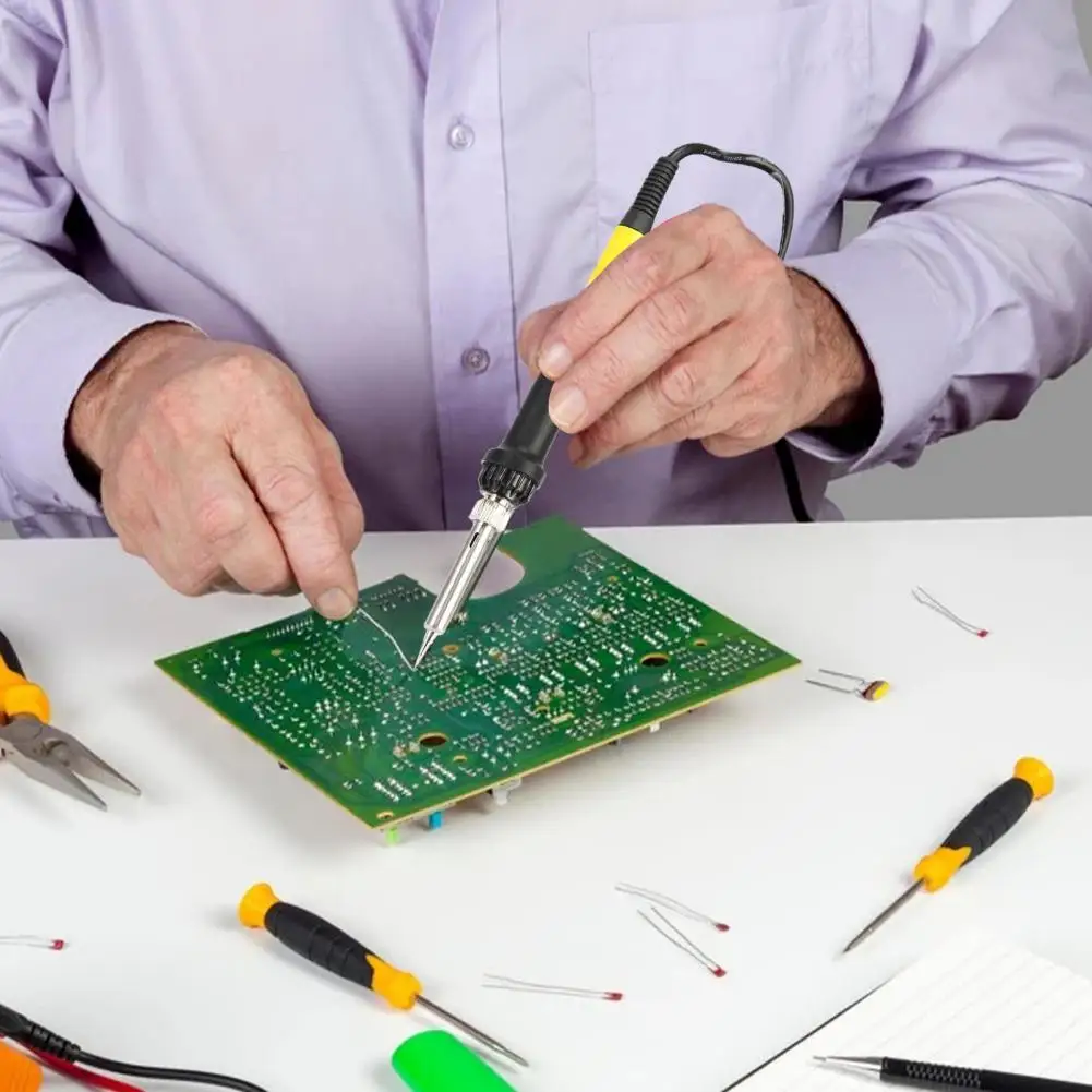 

Электрический паяльник с контролем температуры, низкое энергопотребление, 200-450 градусов Цельсия, регулируемый сварочный Утюг, ручка для це...