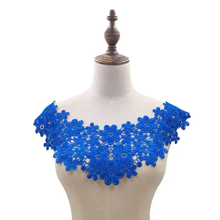 Emboidery воротник для шеи diy поддельные съемные воротники водорастворимые Женская бутоньерка трехмерные кружевные аксессуары