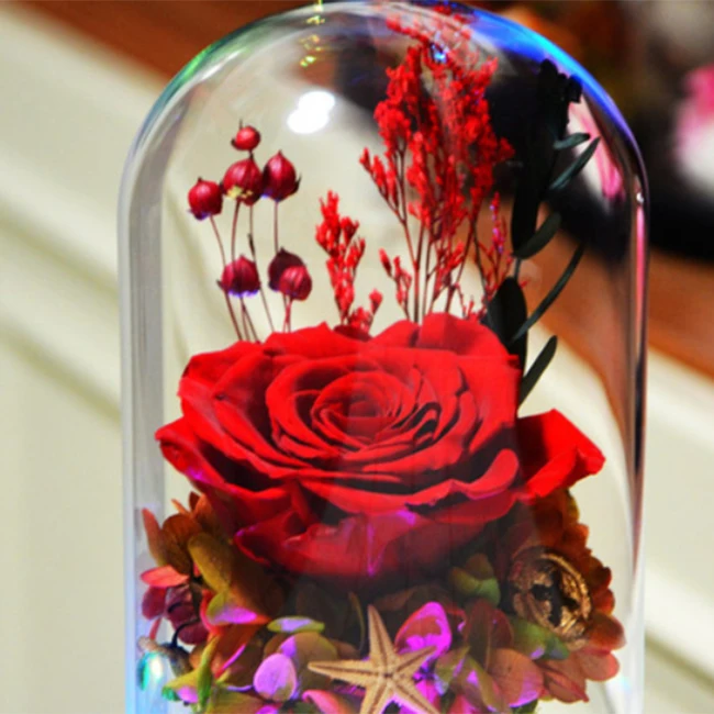 

Glow Eternal Flower Rose in Flask Wedding Decor for Valentine's Day