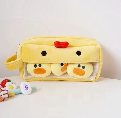 

Cute Plush Pencil Case Large Capacity Cartoon Pig Rabbit Pencilcase Pen Box Pouch Case School Office Supplies