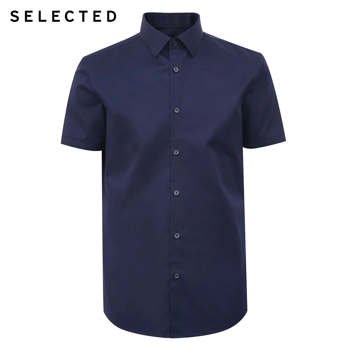 

SELECTED Men's Summer 100% Cotton Business Slim Short-sleeved Shirts G|420204519