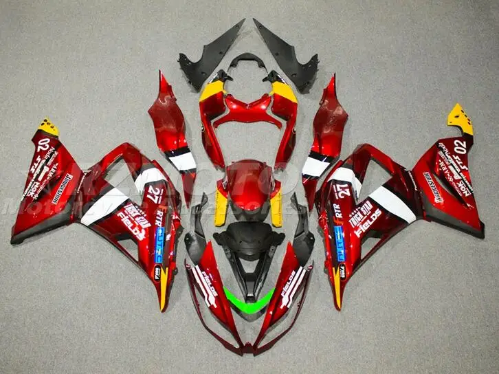 

Литьевая пресс-форма, новый комплект обтекателей из АБС-пластика для kawasaki Ninja ZX-6R ZX6R 2013 2014 2015 2016 2017 2018 кузов красного и белого цвета