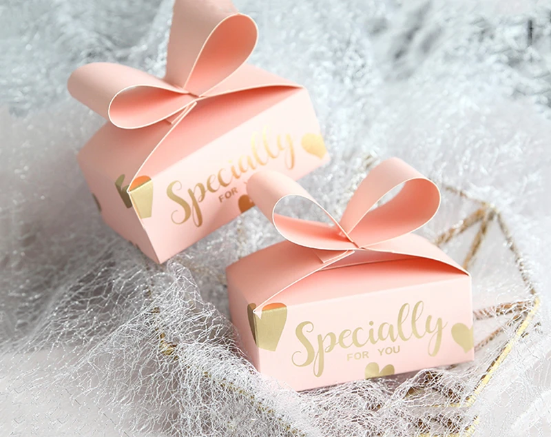 Новый золотой бриллиант свадебный подарок и милые подарочные сумки коробка