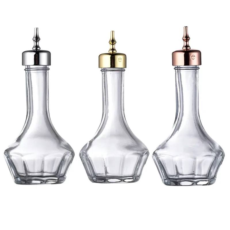

30ML/50ML CLEAR GLASS BITTERS BOTTLE WITH SPOUT & CORK TOP