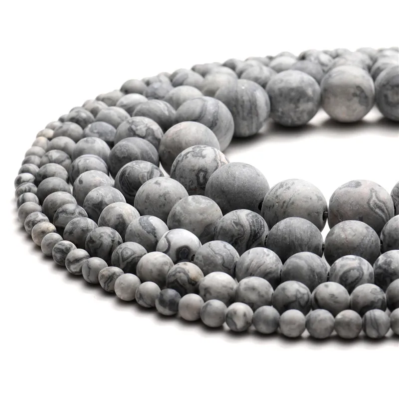Оптовая продажа Натуральный Камень круглые бусины 15 дюймов с тусклой полировкой
