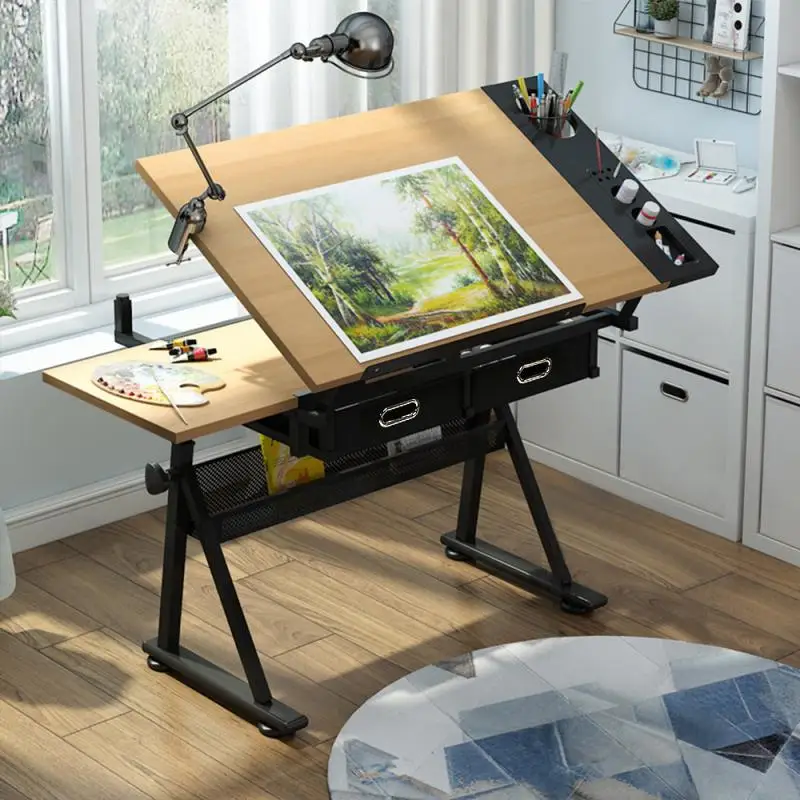 

86*60*125cm Portable Workbench easel Drawers Artist Table Desk Top Easel Stand Sketch Box Painting easel
