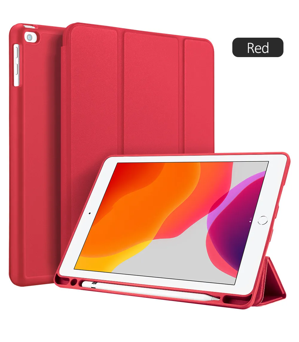 DUX DUCIS PU кожаный смарт-чехол для iPad 7 10,2() мягкий флип-чехол для iPad 7 10,2 дюймов с карандашом чехол с зажимом