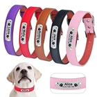 Именной ошейник для щенков, регулируемый именной аксессуар из кожи, размер XS L