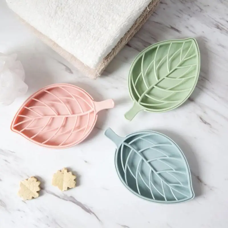 

Creative Leaf Soap Holder Bathroom Accessories Shower Soap Box Dish Storage Plate Tray Holder Case Container