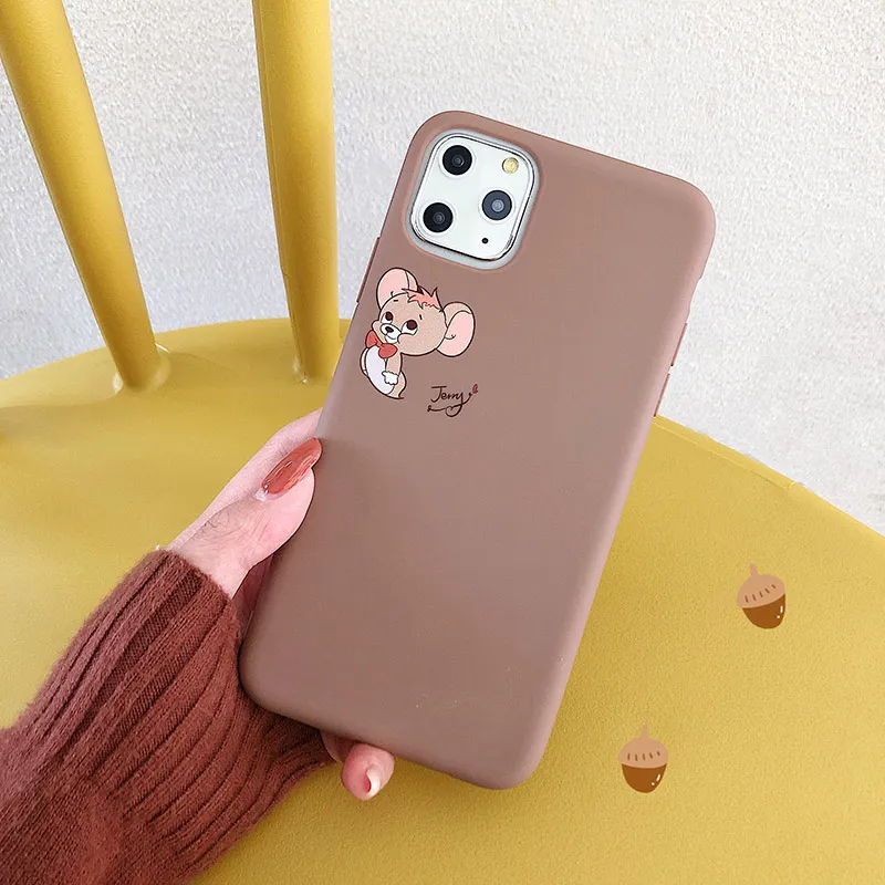 Милый чехол для телефона с кошкой и мышкой для iPhone 11Pro X XS Max XR 6 6S 7 8 Plus Милый Мягкий ТПУ силиконовый защитный чехол - Цвет: 2