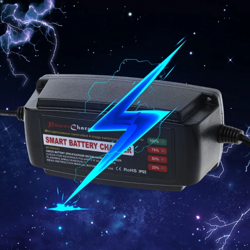 

12V 5A Smart Waterproof Car Battery Charger & Desulfator For Lead Acid AGM/GEL/WET