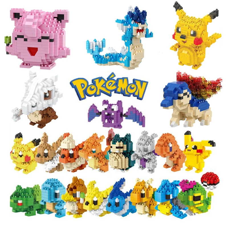2021 новые стили маленькие строительные блоки Pokemon Мультяшные модели животных Picachu