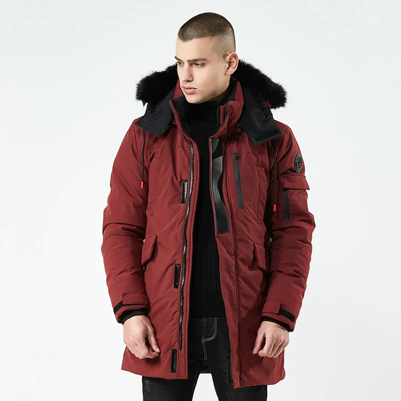 

High-quality 2020 Thick Warm Winter Jacket Men Windproof Long Hooded Parka with Fur Collar Plus Size 3XL parkas hombre invierno