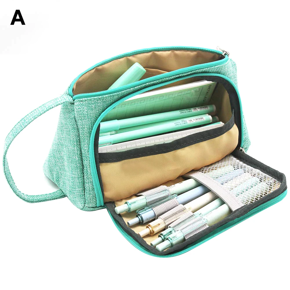 Портативный большой емкости держатель сумка для хранения ручек школьные