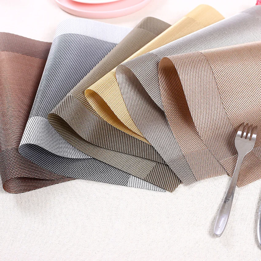 Простые геометрические салфетки из ПВХ индивидуальные для стола коврики