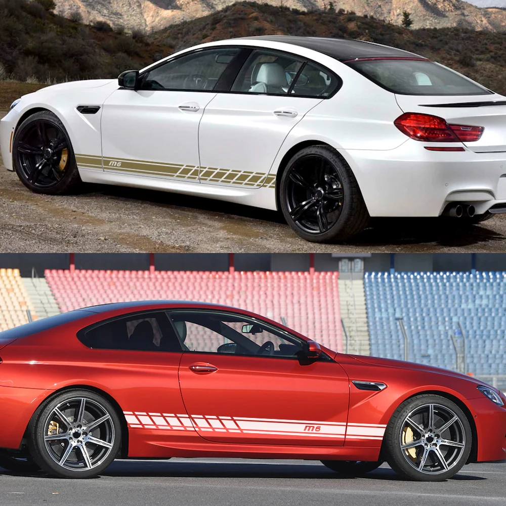 2 шт. длинные наклейки на дверь и боковую юбку для BMW M2 M3 M4 M5 M6 |