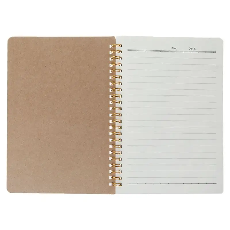 

A5 Bullet Notebook Kraft Dot Grid Time Management Blank Book Spiral Journal Weekly Planner School Office Supplies D08A