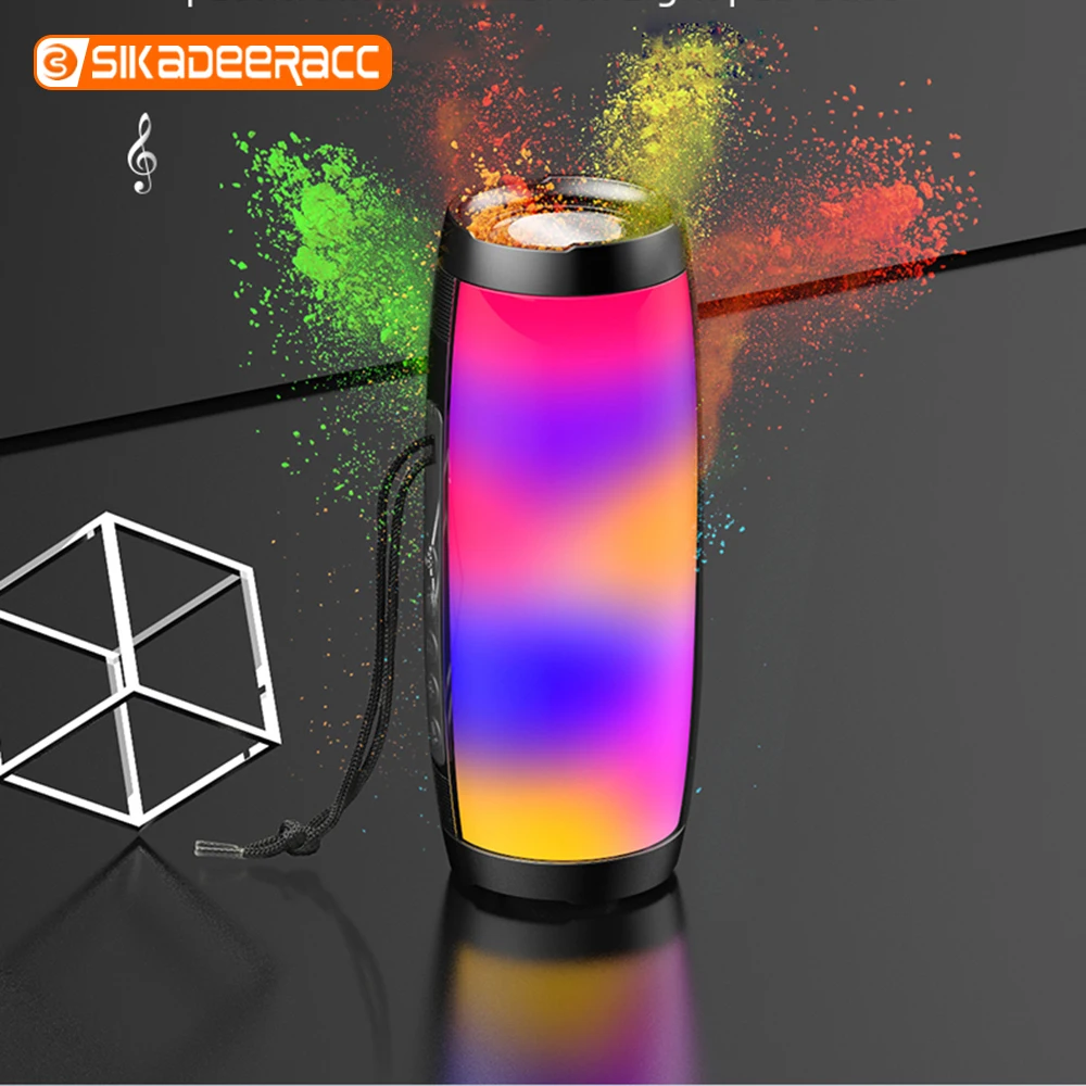 Колонка Беспроводной Bluetooth Динамик Портативный открытый светодиодный Красочные