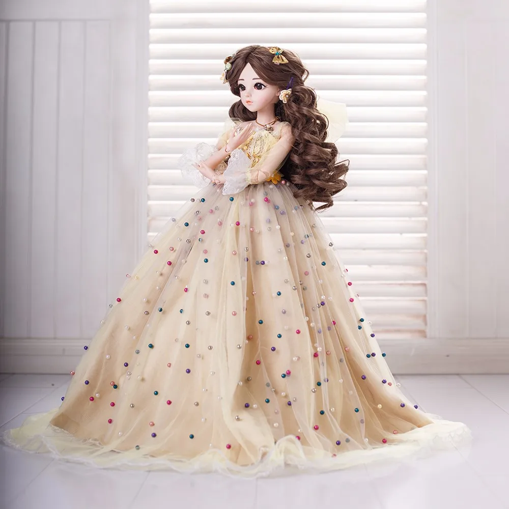 60 см BJD кукла 1/3 коричневые глаза с BJD одежда парики обувь макияж ручной работы красивые игрушки силиконовая кукла реборн игрушка для девочки подарок