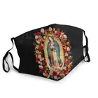 Гваделупской Мексиканская Девы Марии унисекс маска для лица для взрослых Мексика католические Защитная крышка респиратор рот муфельная печь